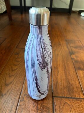S'well White with Purple Marble Swirl Stainless Bottle